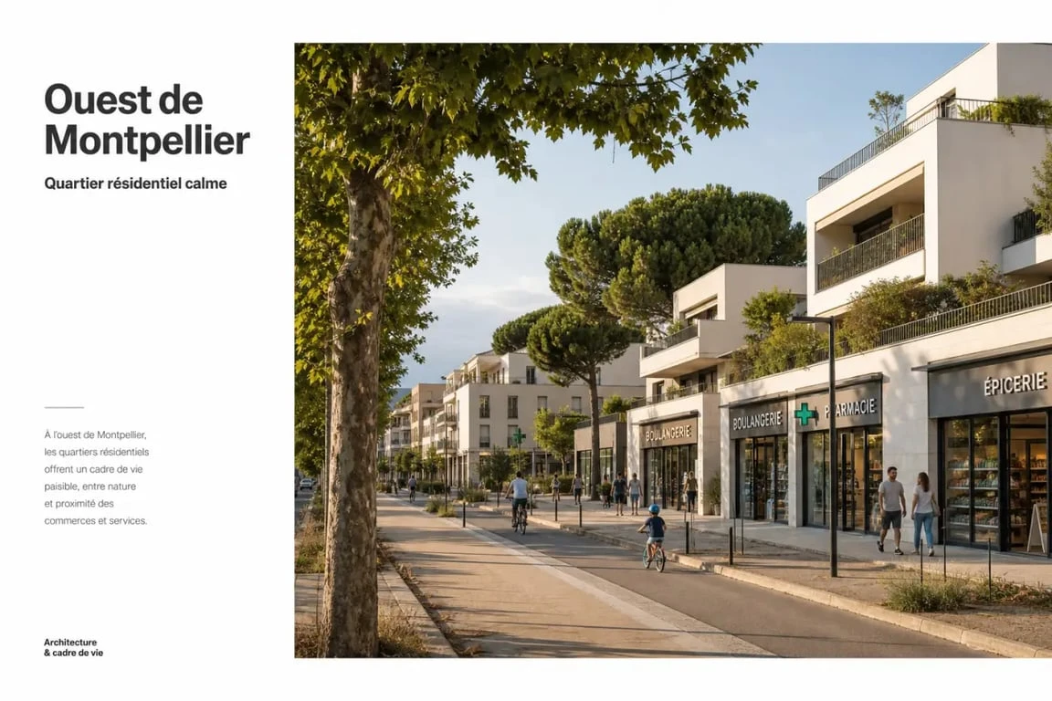 Quartier chamberte montpellier : vue résidentielle calme à l’ouest de Montpellier