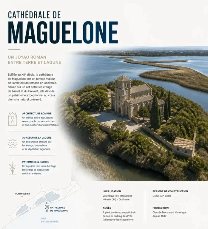 La cathédrale de Maguelone, site historique unique aux alentour de Montpellier