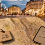Montpellier visites guidées : carte et badge près de la Place de la Comédie