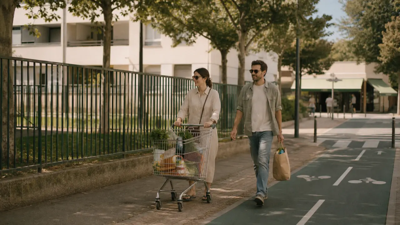 Quartier chamberte montpellier : rue calme et écoles au loin