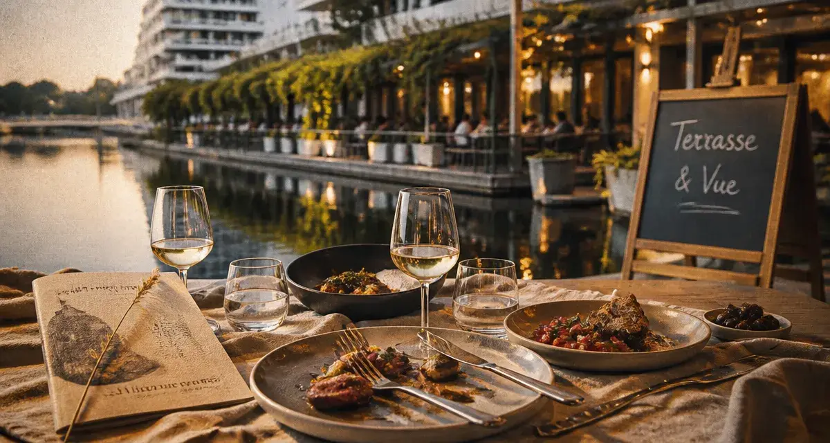 Bassin Jacques Cœur restaurant : terrasse et vue