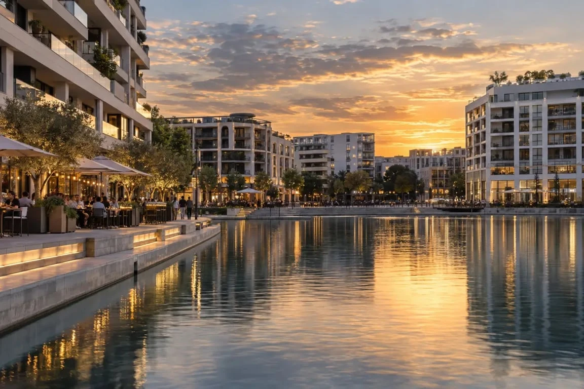 Restaurants autour du Bassin Jacques Cœur à Montpellier avec terrasses au bord de l'eau