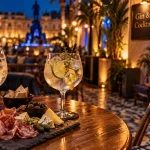 Miō Bar - gin & cocktails à Montpellier, terrasse et verres à gin