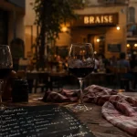 Restaurants beaux arts montpellier : table terrasse feu de bois Braise