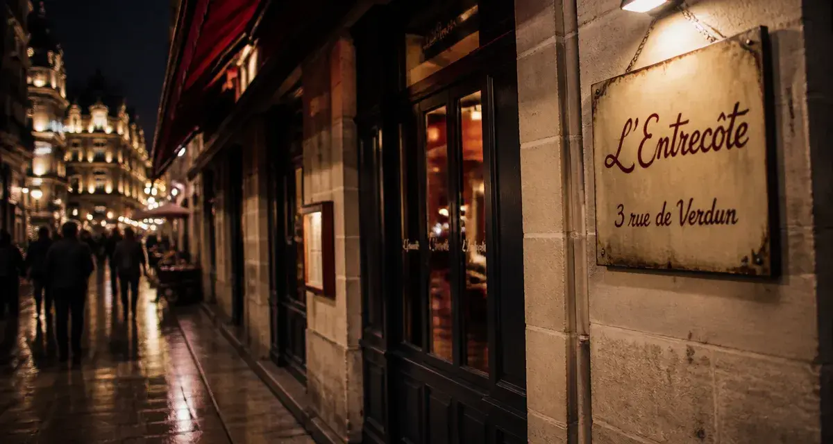 Restaurants rue de Verdun Montpellier : devanture de L’Entrecôte 3 rue de Verdun