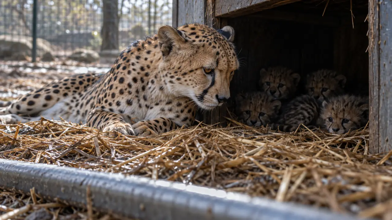 Quatre bébés guépards sont nés au zoo de Montpellier