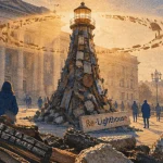 Re-Lighthouse de Shareef Sarhan, un phare sur le parvis du Corum